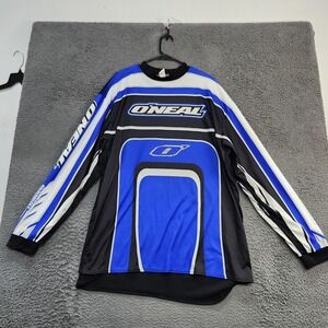 O'Neal Racing Shirt Mens 2XL Blue Black Motocross Jersey Long Sleeve MX